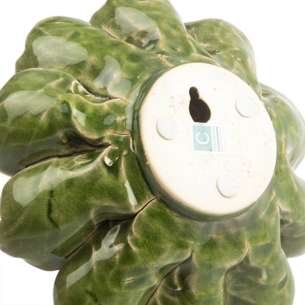 CHIVE ‘Coral’ Decorative Ceramic Flower — Beautiful & Unique Tablescape Piece — Large Floral Green Flower