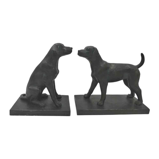 Comfy Hour Farmhouse Collection Labrador Dogs Art Bookends, 1 Pair, Set of 2, Antique Effect, Copper, Polyresin, 7" Length 6" Height