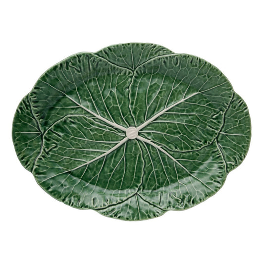 Bordallo Pinheiro Cabbage Green Oval Platter, Large