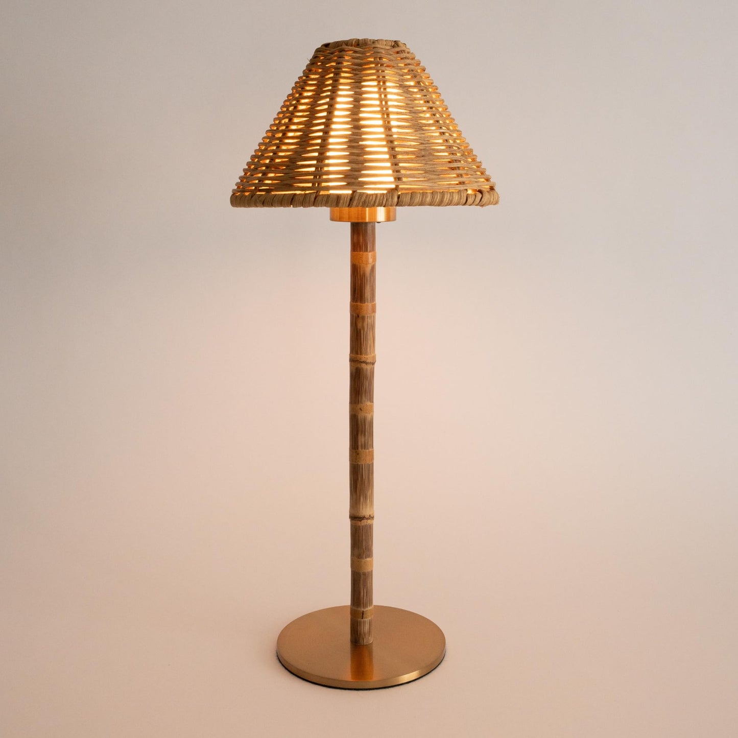 LUXELYKOS Bamboo Cordless LED Table Lamp, Rechargeable Battery, 24-Hour Use, Dimmable Warm Light, Portable Wireless Lamp with Remote for Indoor/Outdoor Use, Home, Patio, Bedroom, Restaurant Décor